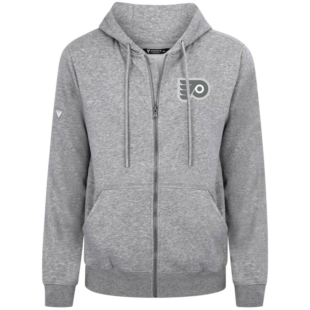 Philadelphia Flyers Levelwear Podium Banner Arch Full-Zip Hoodie - Gray - NHL 203561178