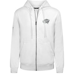 Columbus Blue Jackets Levelwear Podium Banner Arch Full-Zip Hoodie - White - NHL 203561181