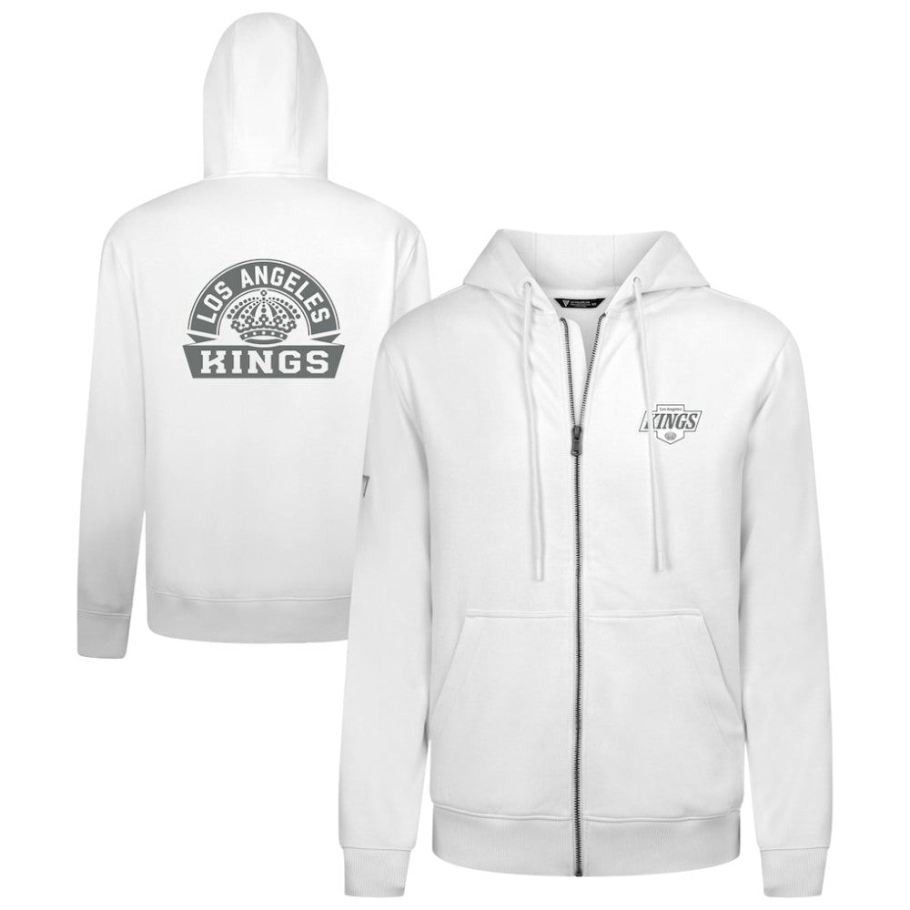 Los Angeles Kings Levelwear Podium Banner Arch Full-Zip Hoodie - White - NHL 203561186