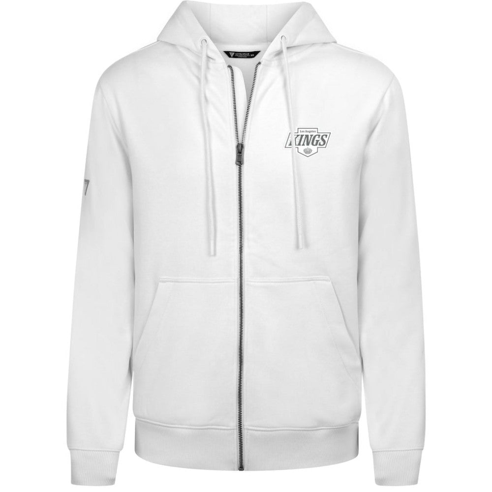 Los Angeles Kings Levelwear Podium Banner Arch Full-Zip Hoodie - White - NHL 203561186