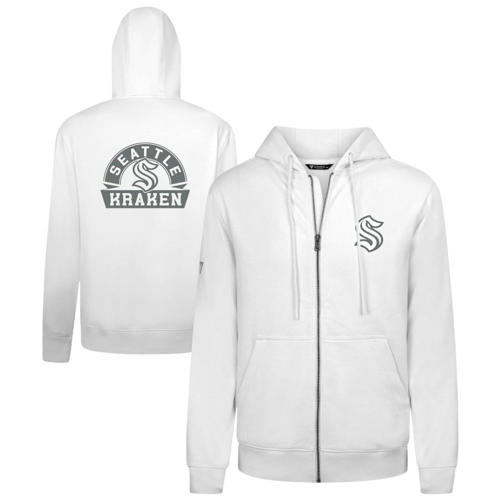 Seattle Kraken Levelwear Podium Banner Arch Full-Zip Hoodie - White - NHL 203561190