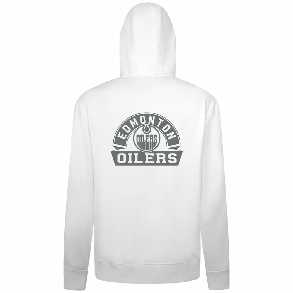 Edmonton Oilers Levelwear Podium Banner Arch Full-Zip Hoodie - White - NHL 203561194