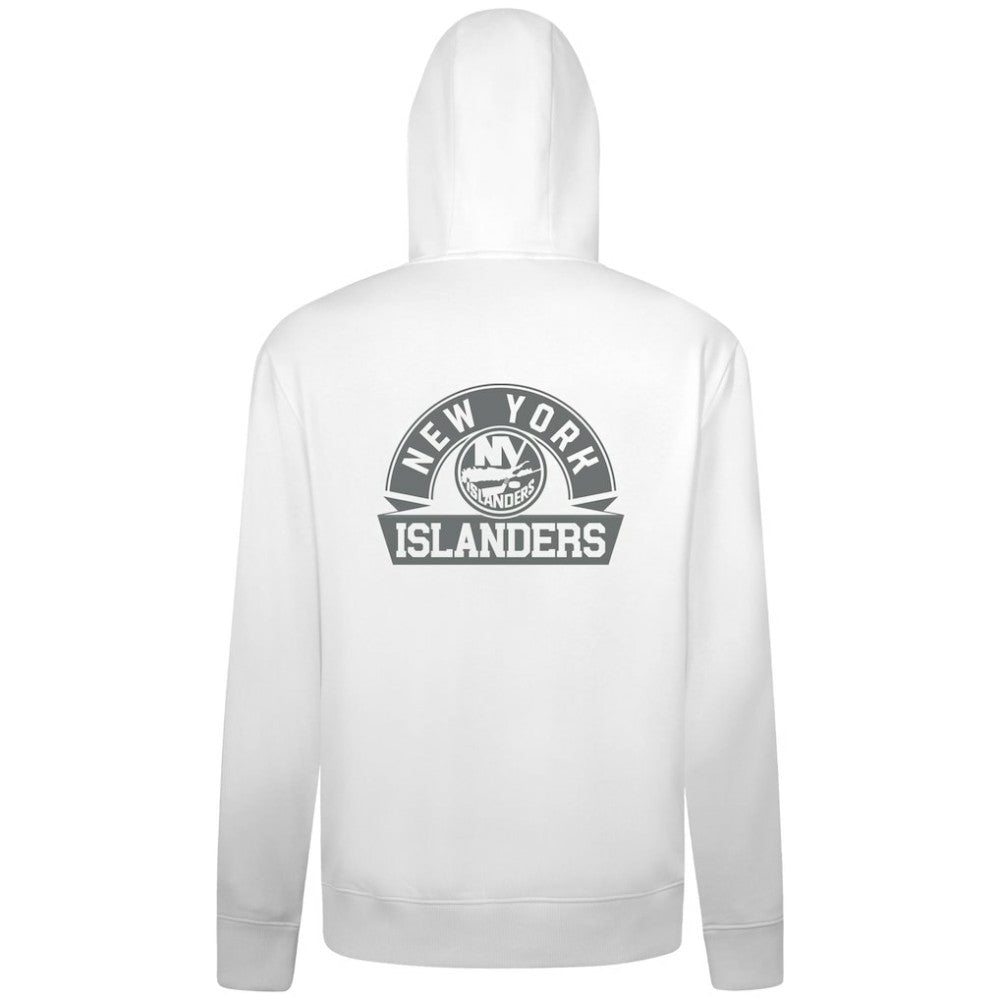 New York Islanders Levelwear Podium Banner Arch Full-Zip Hoodie - White - NHL 203561197