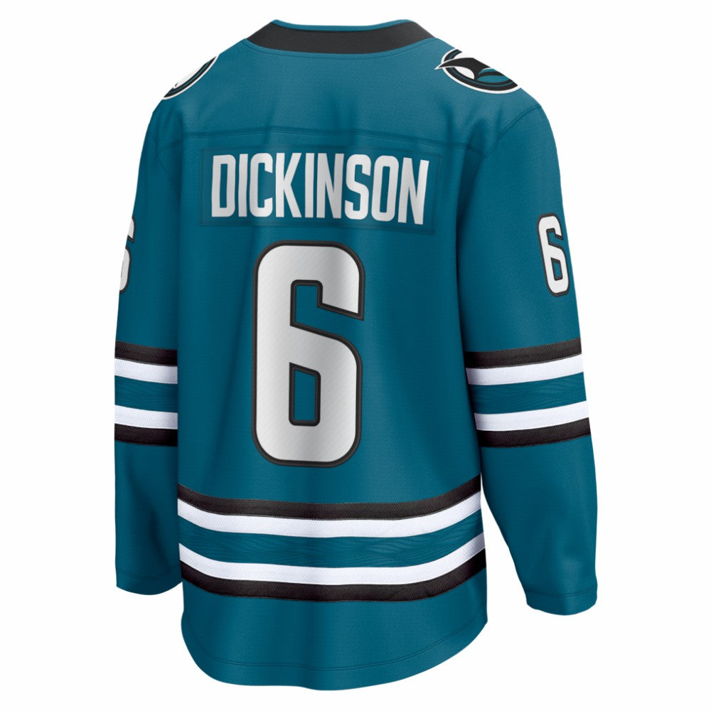 Sam Dickinson San Jose Sharks Fanatics Home Breakaway Jersey - Teal - NHL 203563399