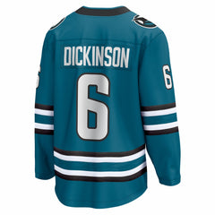 Sam Dickinson San Jose Sharks Fanatics Home Breakaway Jersey - Teal - NHL 203563399