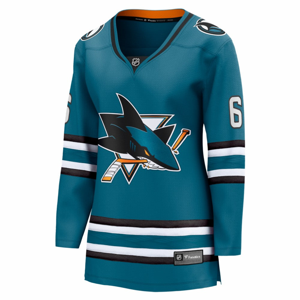 Sam Dickinson San Jose Sharks Fanatics Women's Home Breakaway Jersey - Teal - NHL 203563400