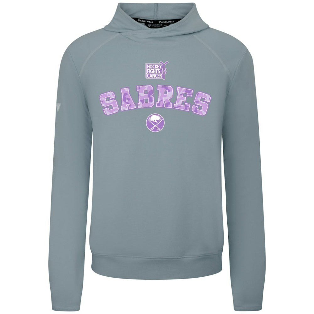 Buffalo Sabres Levelwear Hockey Fights Cancer Mandate Tri-Blend Hoodie - Gray - NHL 203563884