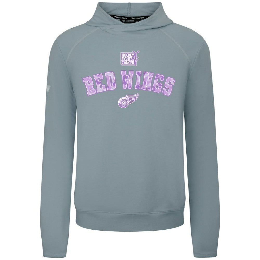 Detroit Red Wings Levelwear Hockey Fights Cancer Mandate Tri-Blend Hoodie - Gray - NHL 203563885