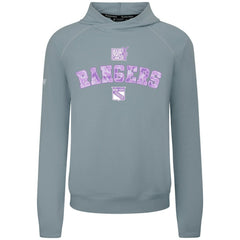 New York Rangers Levelwear Hockey Fights Cancer Mandate Tri-Blend Hoodie - Gray - NHL 203563886