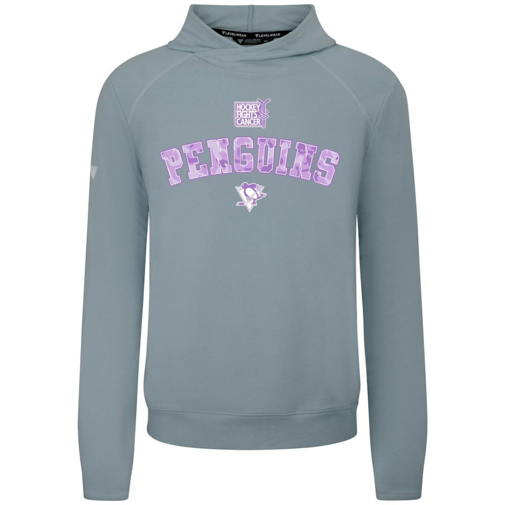 Pittsburgh Penguins Levelwear Hockey Fights Cancer Mandate Tri-Blend Hoodie - Gray - NHL 203563888