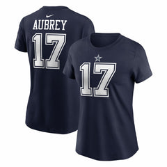 Nike Brandon Aubrey Dallas Cowboys Women's Player Name & Number T-Shirt Navy