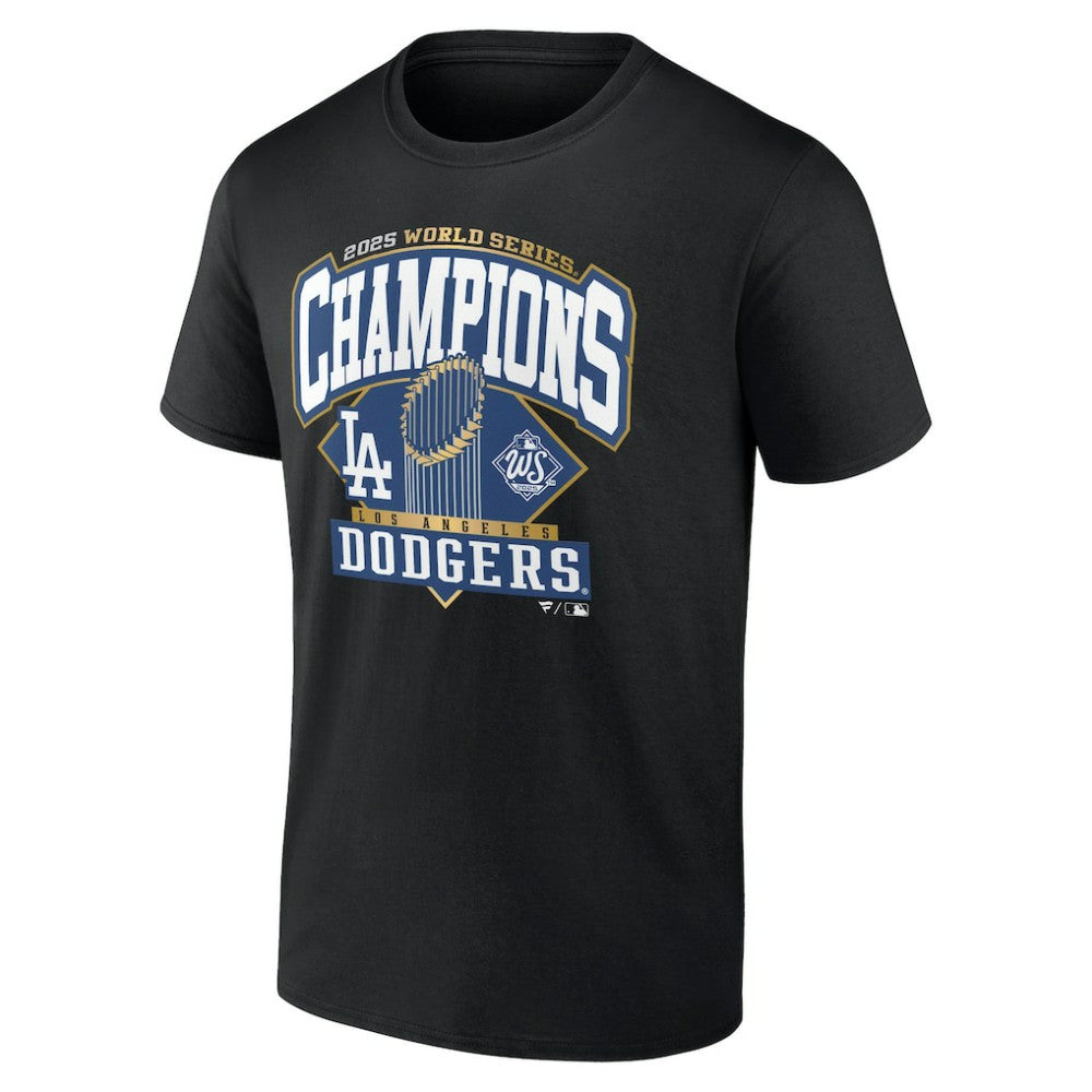 Los Angeles Dodgers 2025 World Series Champions Custom Name & Number T-Shirt - Black - MLB Lifestyle