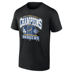 Los Angeles Dodgers 2025 World Series Champions Custom Name & Number T-Shirt - Black - MLB Lifestyle