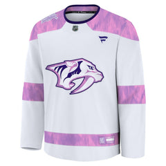 Nashville Predators Fanatics Hockey Fights Cancer Survivor Practice Jersey - White - NHL 203564950