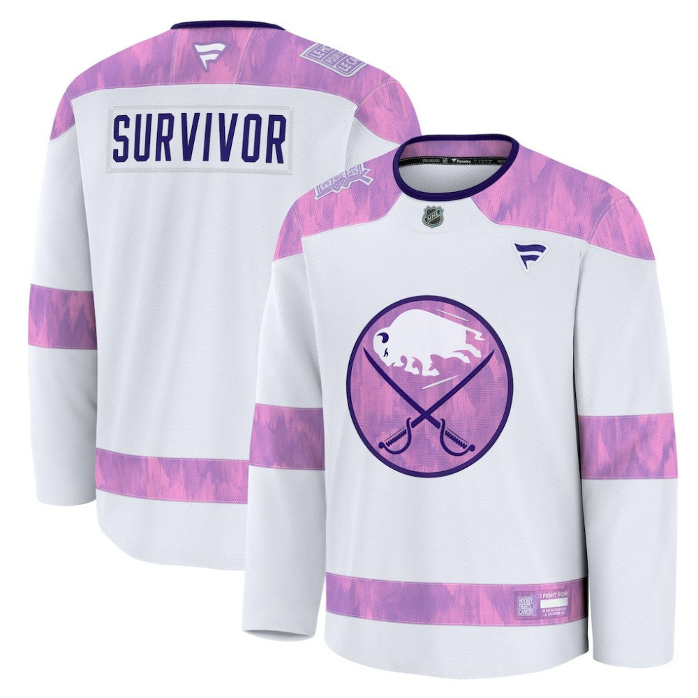 Buffalo Sabres Fanatics Hockey Fights Cancer Survivor Practice Jersey - White - NHL 203564956