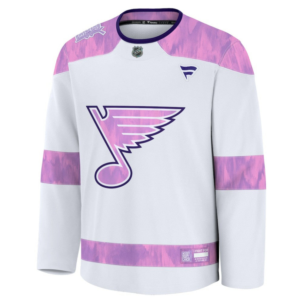 St. Louis Blues Fanatics Hockey Fights Cancer Survivor Practice Jersey - White - NHL 203564962