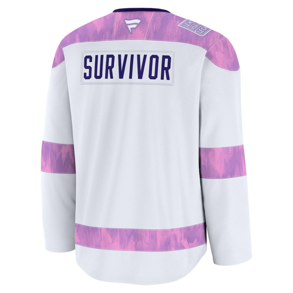 San Jose Sharks Fanatics Hockey Fights Cancer Survivor Practice Jersey - White - NHL 203564980