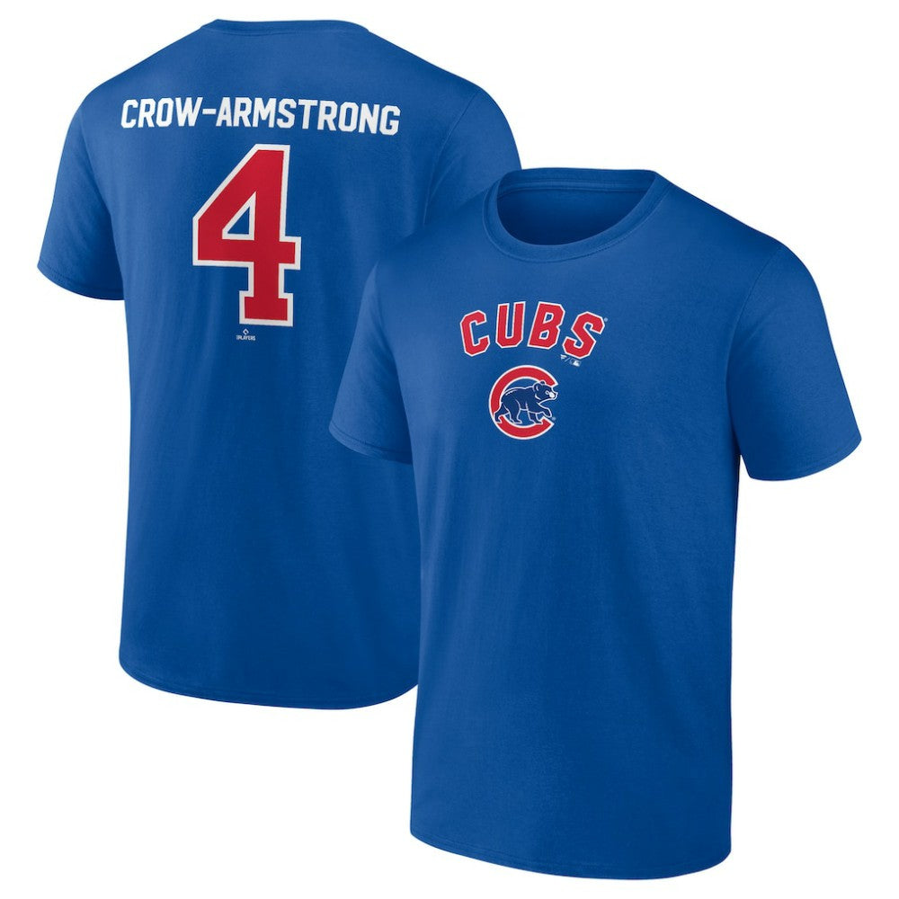 Pete Crow-Armstrong Chicago Cubs Winning Streak Name & Number T-Shirt - Royal - MLB Sale