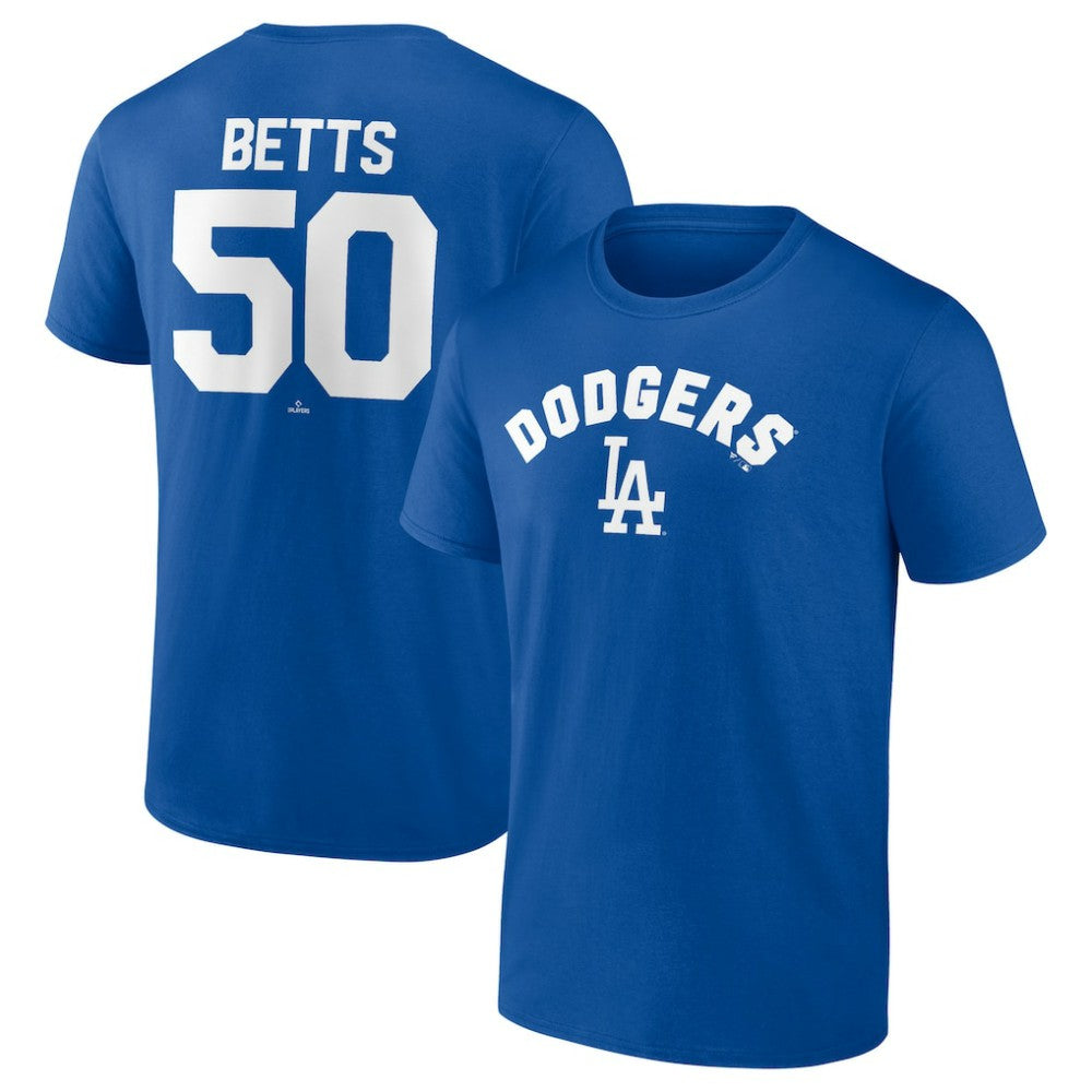 Mookie Betts Los Angeles Dodgers Winning Streak Name & Number T-Shirt - Royal - MLB on Sale