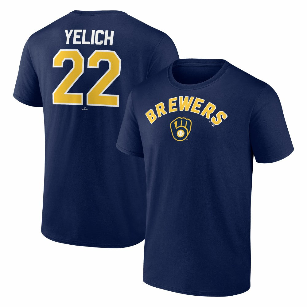 Christian Yelich Milwaukee Brewers Winning Streak Name & Number T-Shirt - Navy - MLB Lifestyle