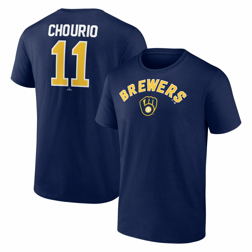 Jackson Chourio Milwaukee Brewers Winning Streak Name & Number T-Shirt - Navy - MLB Discount