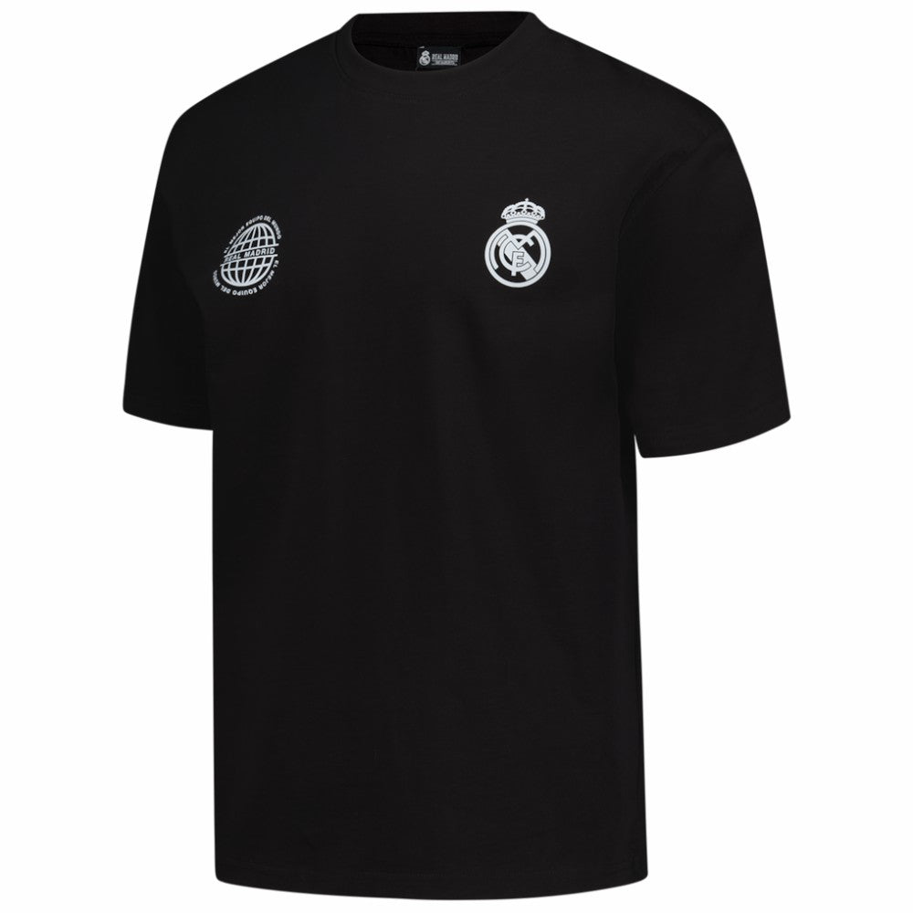 Real Madrid Peace Collective Unisex European Champions Heavyweight T-Shirt Black