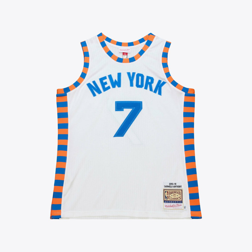 Carmelo Anthony New York Knicks 2015-16 Hardwood Classics Authentic Jersey White | Mitchell & Ness US