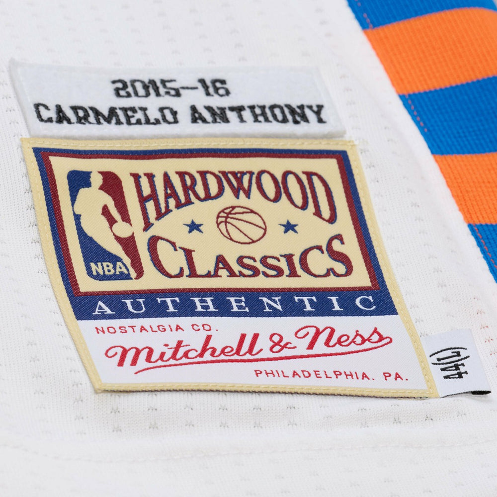 Carmelo Anthony New York Knicks 2015-16 Hardwood Classics Authentic Jersey White | Mitchell & Ness US
