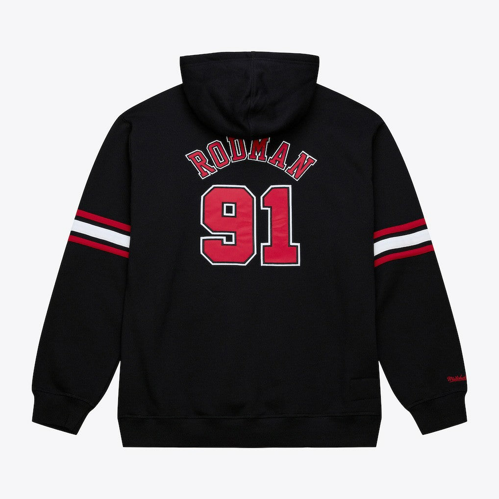Dennis Rodman Chicago Bulls Name & Number Hoodie for sale Black | Mitchell & Ness outlet
