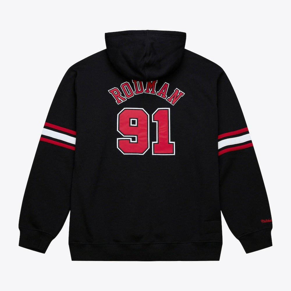 Dennis Rodman Chicago Bulls Name & Number Hoodie for sale Black | Mitchell & Ness outlet