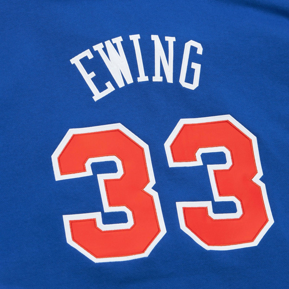 Patrick Ewing New York Knicks Name & Number Hoodie Blue | Mitchell & Ness outlet