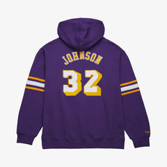 Magic Johnson Los Angeles Lakers Name & Number Hoodie Purple | Mitchell & Ness Lifestyle