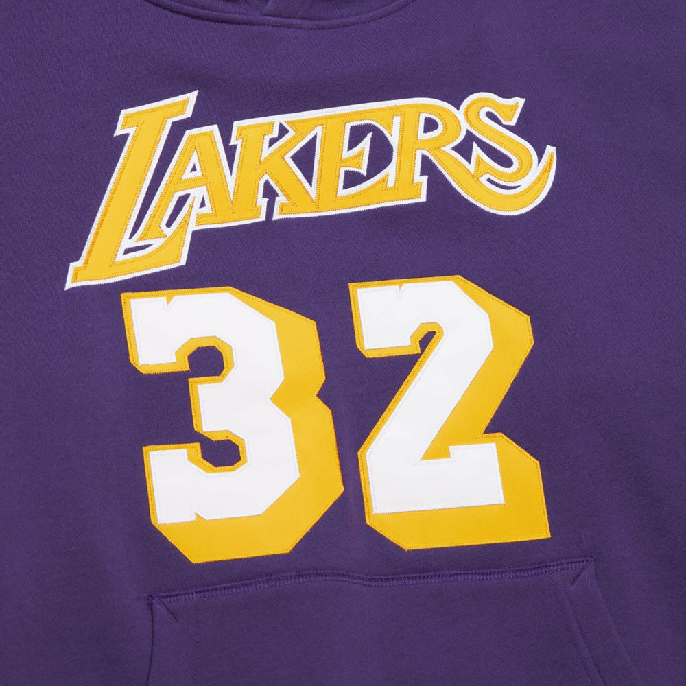 Magic Johnson Los Angeles Lakers Name & Number Hoodie Purple | Mitchell & Ness Lifestyle