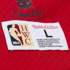 Scottie Pippen Chicago Bulls Mesh Name & Number Short Sleeve Hoodie for sale Red | Mitchell & Ness US