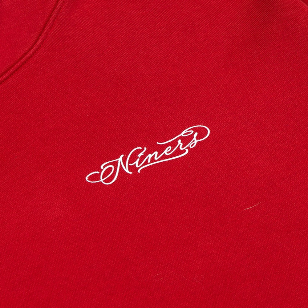 San Francisco 49ers Born x Raised Unisex Fine Line Hoodie Scarlet