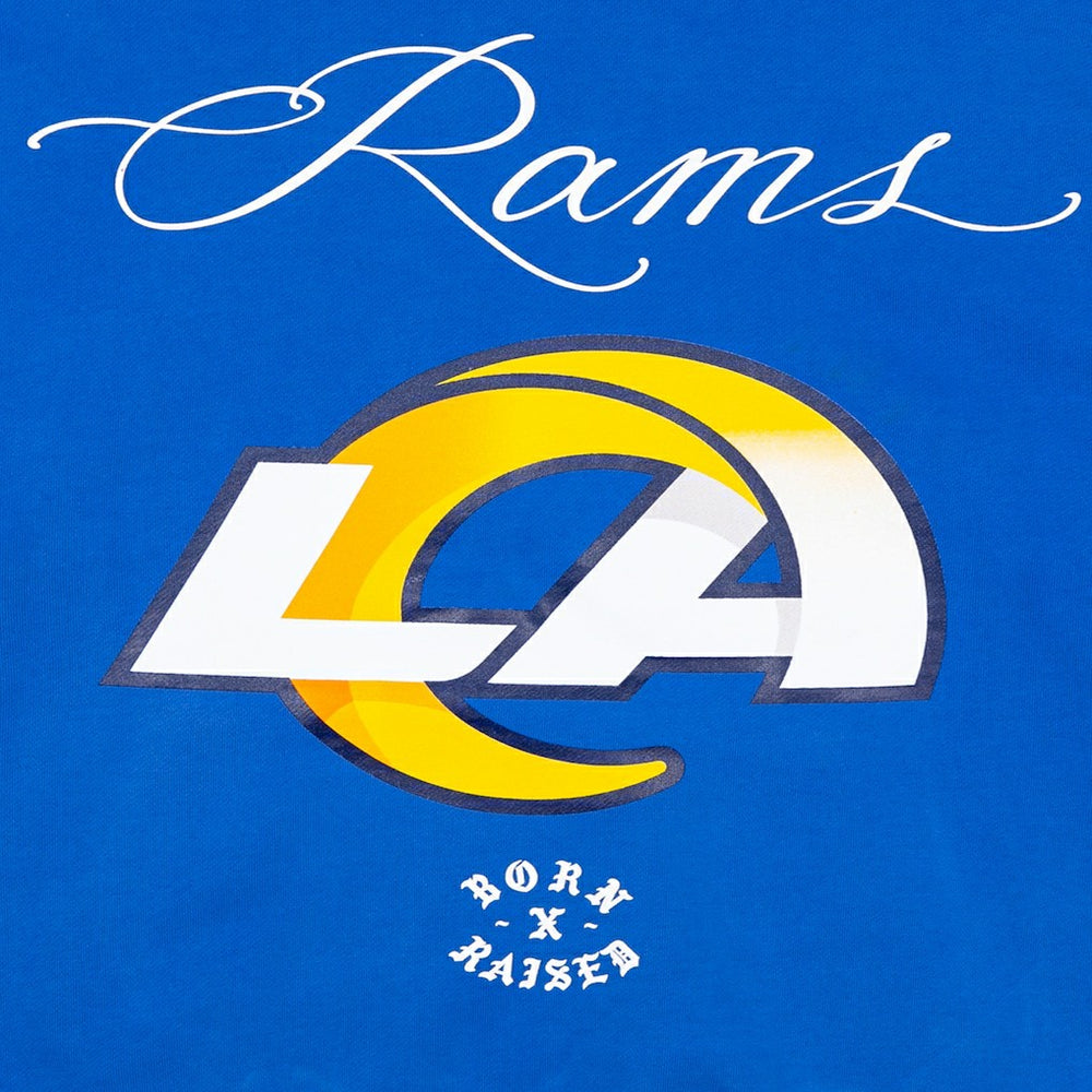 Los Angeles Rams Born x Raised Unisex Fine Line Hoodie Royal