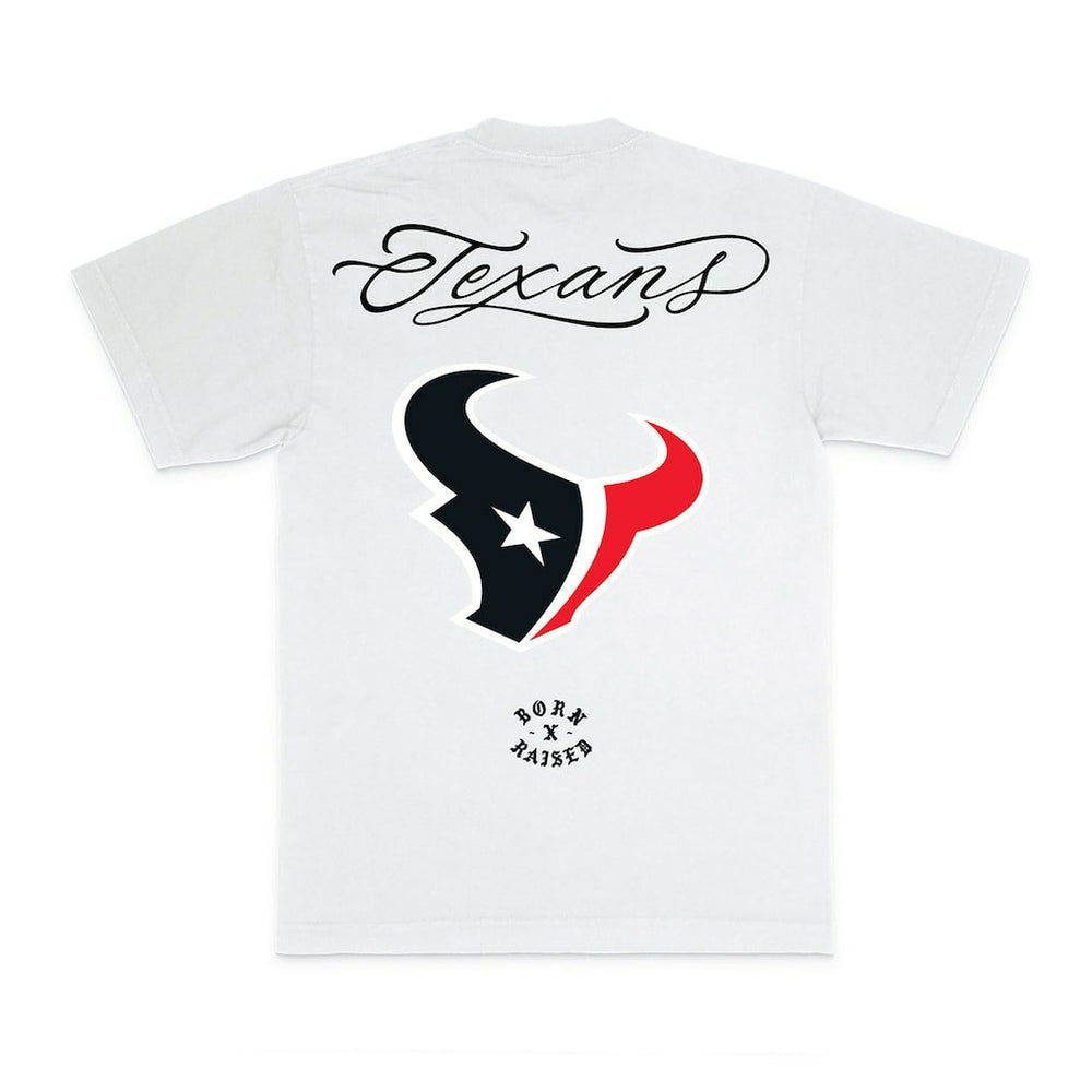 Houston Texans Born x Raised Unisex Fine Line T-Shirt White