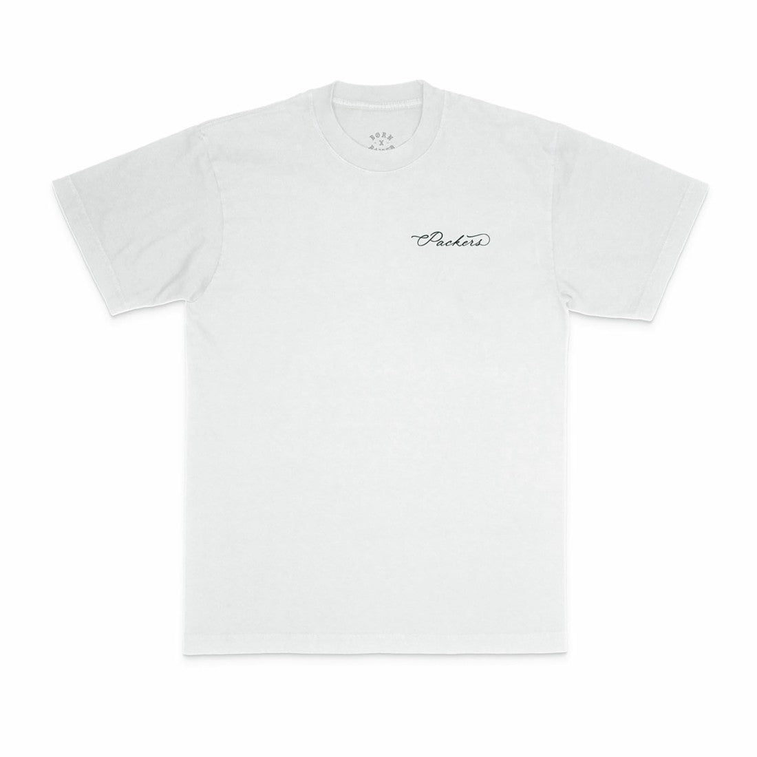 Green Bay Packers Born x Raised Unisex Fine Line T-Shirt White