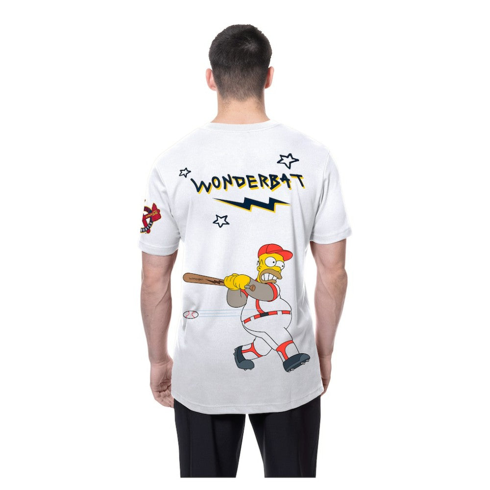 Atlanta Braves New Era MLB x Simpsons Homer Wonderbat T-Shirt - White - New Era Sale