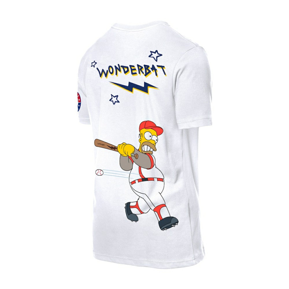 Texas Rangers New Era MLB x Simpsons Homer Wonderbat T-Shirt - White - New Era Discount