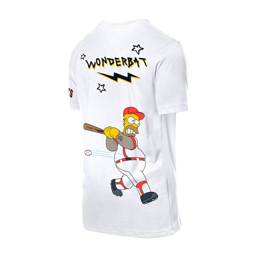 San Francisco Giants New Era MLB x Simpsons Homer Wunderbat SS Tee - White - New Era Discount