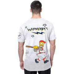 Los Angeles Dodgers New Era MLB x Simpsons Homer Wonderbat T-Shirt - White - New Era Sale
