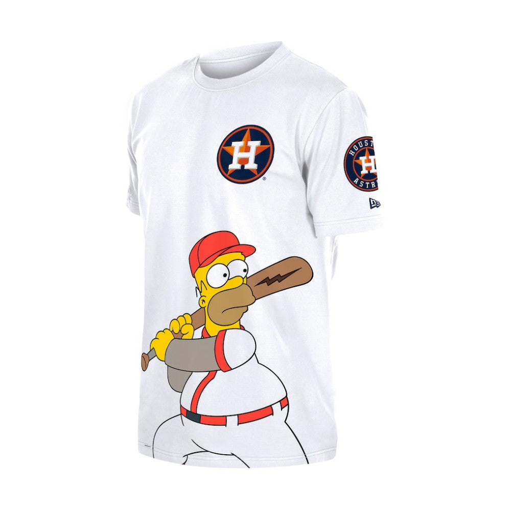 Houston Astros New Era MLB x Simpsons Homer Wonderbat T-Shirt - White - New Era Online