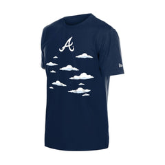 Atlanta Braves New Era MLB x Simpsons 2026 Collab Clouds T-Shirt - Navy - New Era Discount