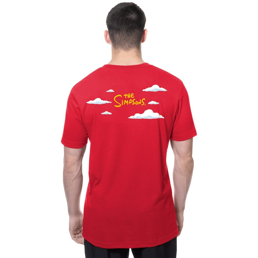 Texas Rangers New Era MLB x Simpsons 2026 Collab Clouds T-Shirt - Red - New Era Lifestyle