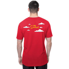 Texas Rangers New Era MLB x Simpsons 2026 Collab Clouds T-Shirt - Red - New Era Lifestyle
