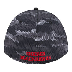 Chicago Blackhawks New Era Zero Dark 39THIRTY Flex Hat - Black - NHL 203577223