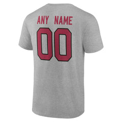 Arizona Cardinals Team Authentic Personalized Name & Number T-Shirt Gray