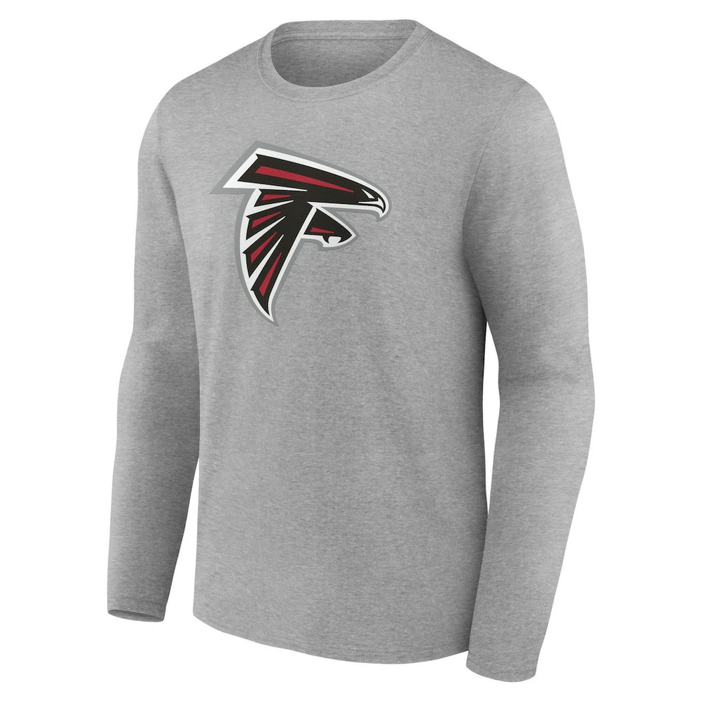 Atlanta Falcons Team Authentic Personalized Name & Number Long Sleeve T-Shirt Gray