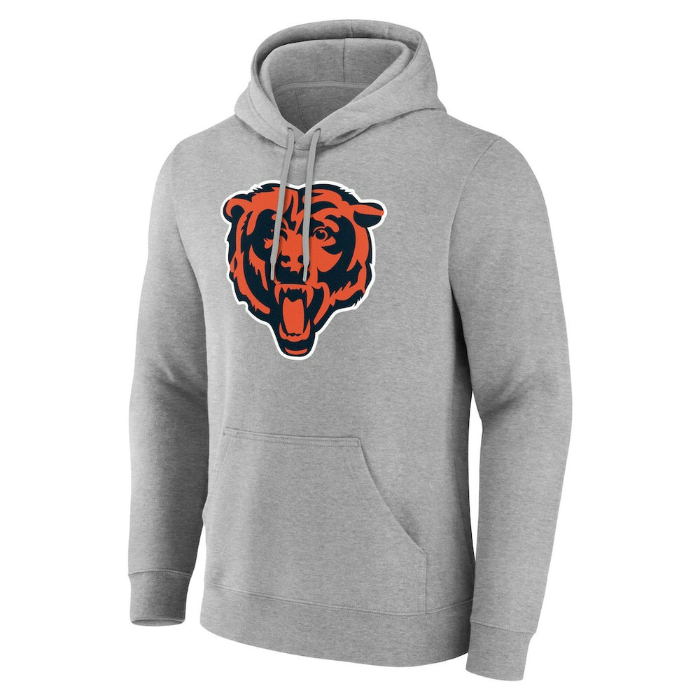 Chicago Bears Team Authentic Personalized Name & Number Hoodie Gray
